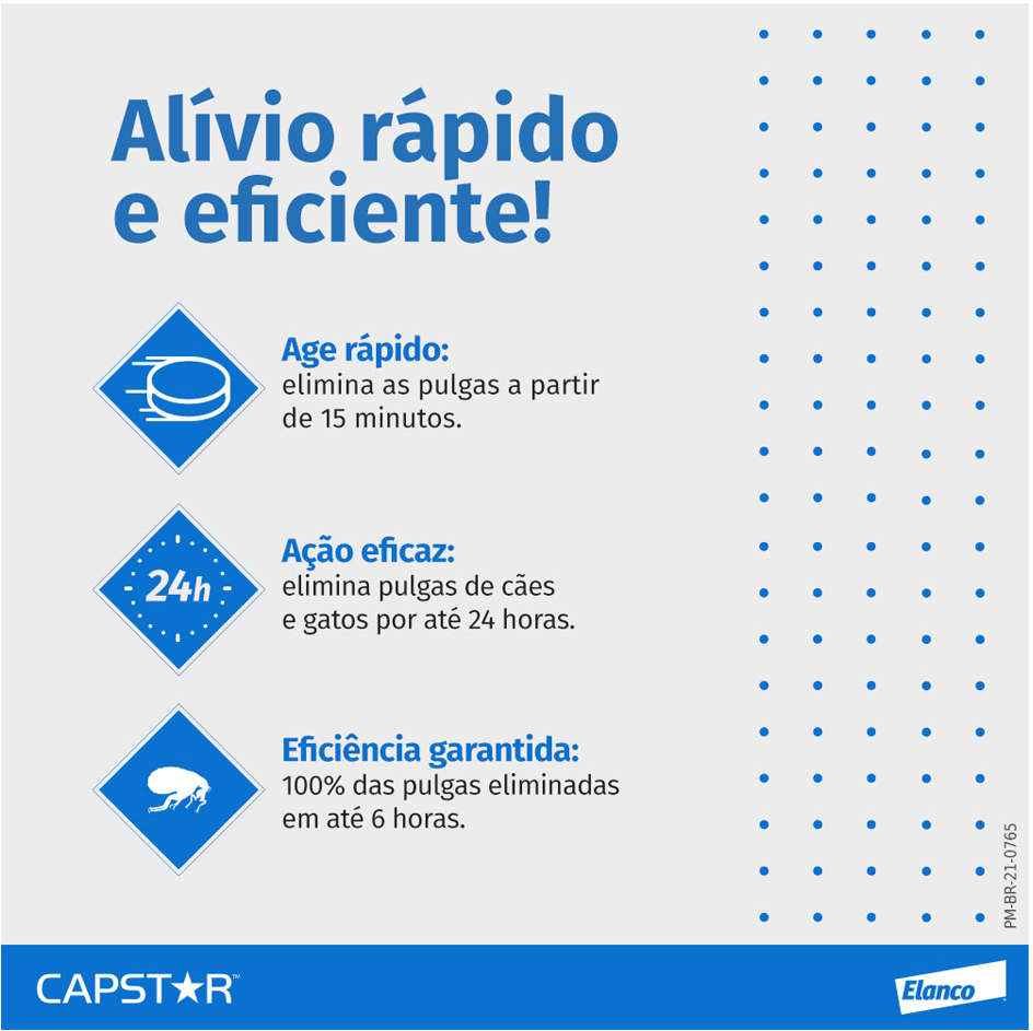 Antipulgas Capstar 57 mg para Cães acima de 11,4Kg - 1 Comprimido