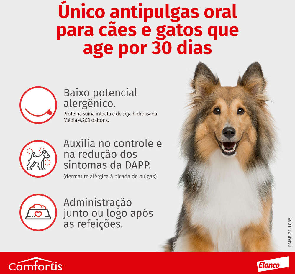 Antipulgas Comfortis 810 mg para Cães de 18 a 27Kg - 3 Comprimidos