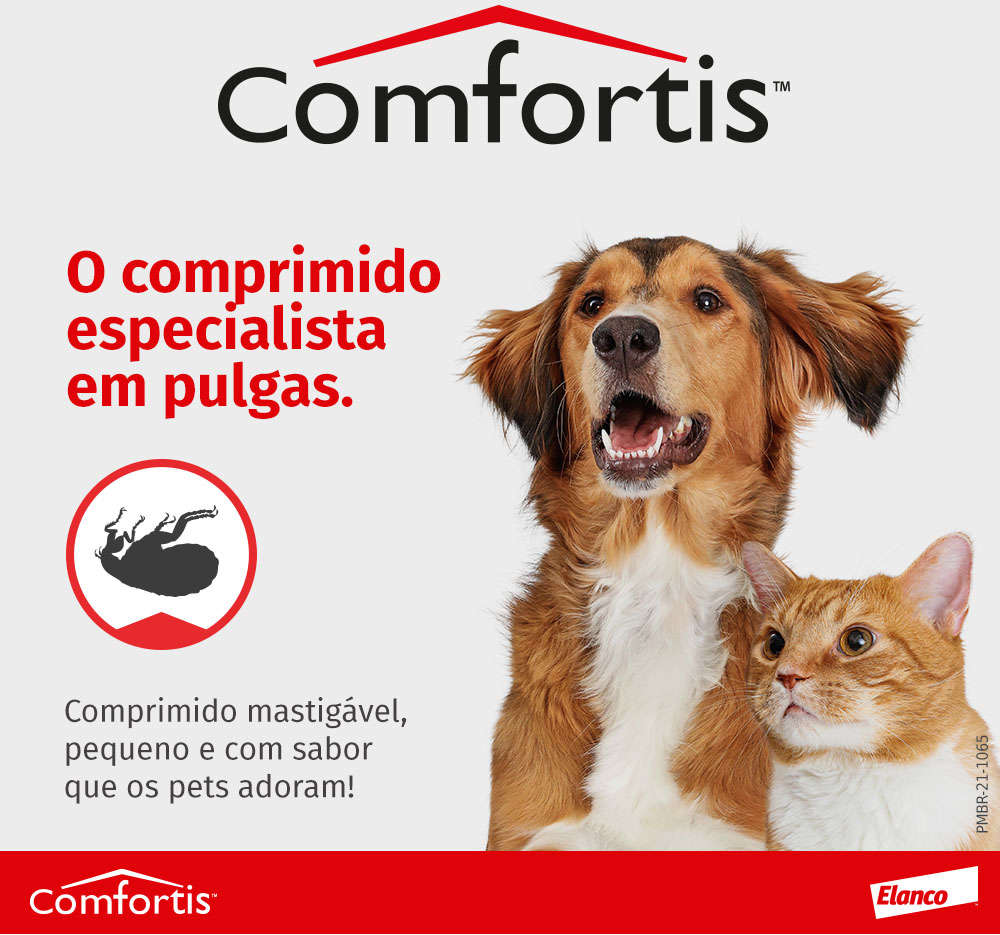 Antipulgas Comfortis 140 mg para Cães e Gatos de 2,3 a 4Kg - 3 Comprimidos