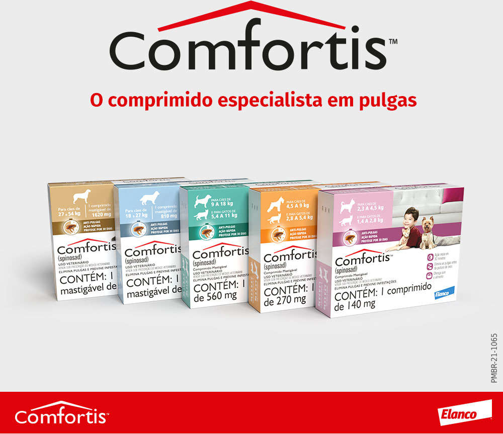 Antipulgas Comfortis 140 mg para Cães e Gatos de 2,3 a 4Kg - 3 Comprimidos