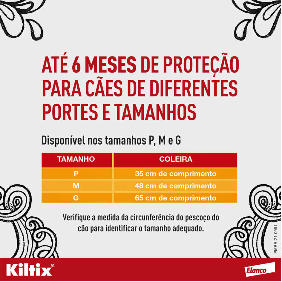 Coleira Elanco Antipulgas e Carrapatos Kiltix - Tam. G