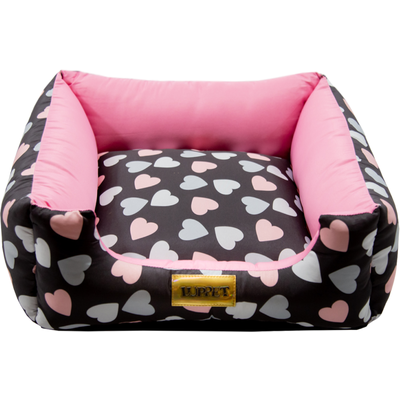 Cama Luppet Quadrada Preto Coração