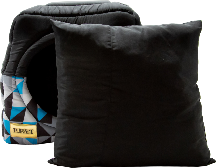 Cama Luppet Iglu 2 em 1 Preto Mosaico - Tam. G
