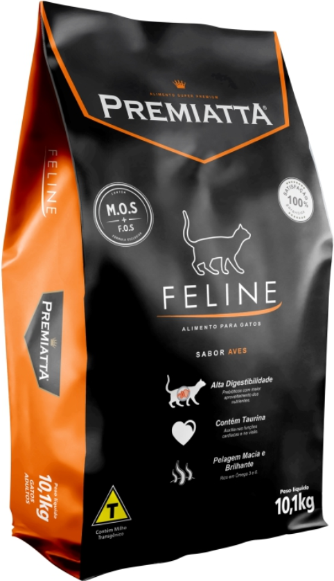 Ração Premiatta Feline sabor Aves - 10,1Kg