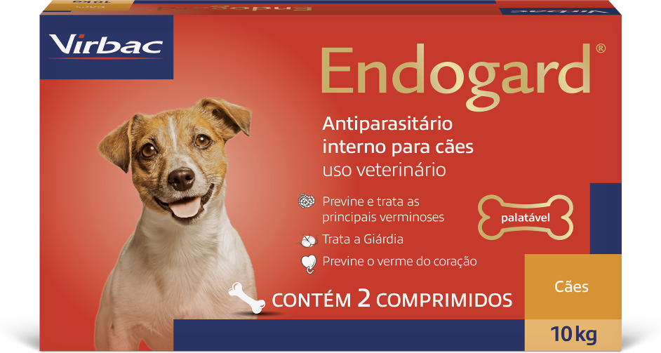 Vermífugo Virbac Endogard para Cães até 10Kg - 2 Comprimidos