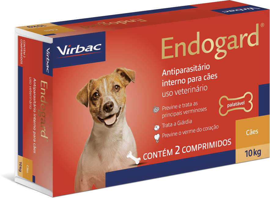 Vermífugo Virbac Endogard para Cães até 10Kg - 2 Comprimidos