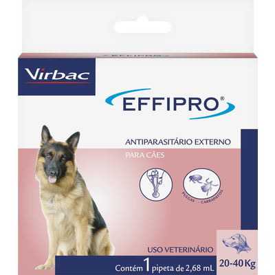 Antipulgas e Carrapatos Virbac Effipro 2,68 mL Cães de 20 até 40 Kg