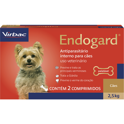Vermífugo Virbac Endogard para Cães até 2,5 Kg