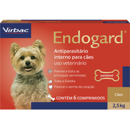 Vermífugo Virbac Endogard para Cães até 2,5Kg - 6 comprimidos