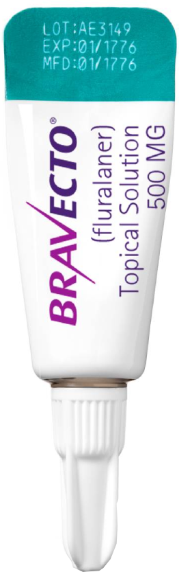 Antipulgas Bravecto Transdermal 500 mg para Gatos de 6,25 a 12,5Kg - 1 Pipeta