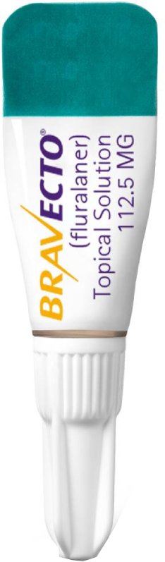 Antipulgas e Carrapatos Bravecto Transdermal 112,5 mg para Cães de 2 a 4,5Kg - 2 Caixas (2 Pipetas)