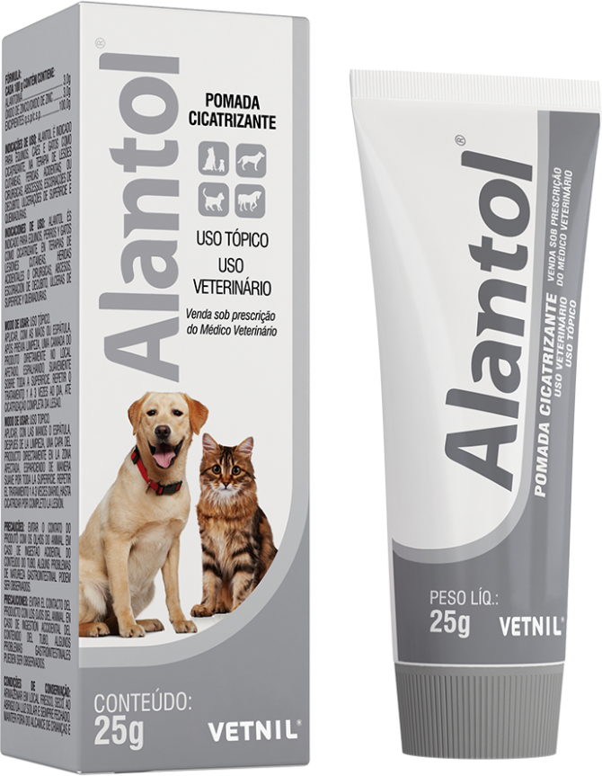 Pomada Vetnil Cicatrizante Vetnil Alantol - 25 g