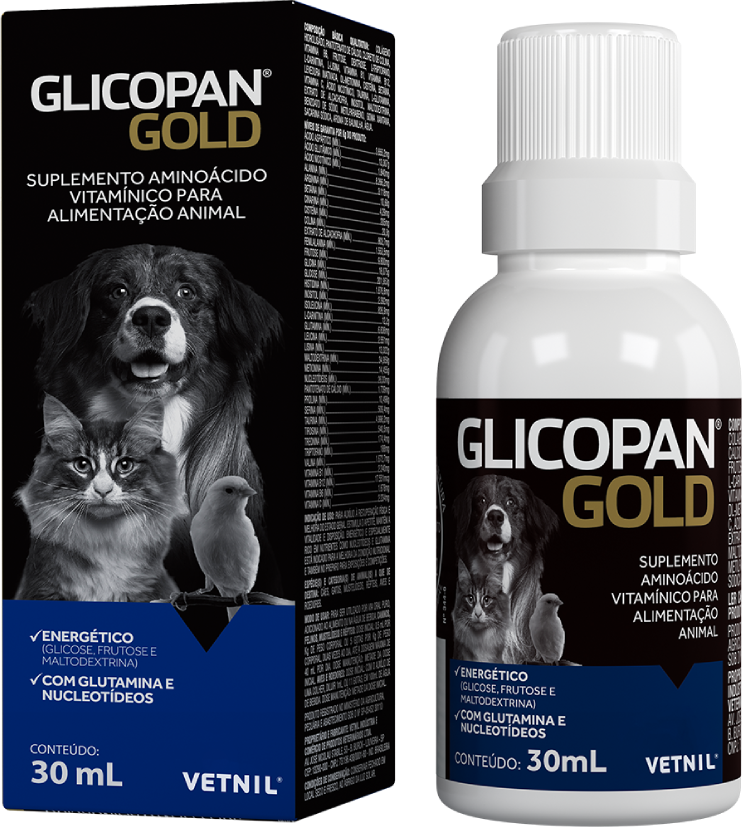 Suplemento Vetnil Glicopan Gold - 30 mL