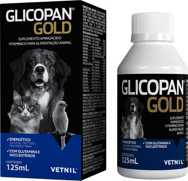 Suplemento Vetnil Glicopan Gold - 125 mL