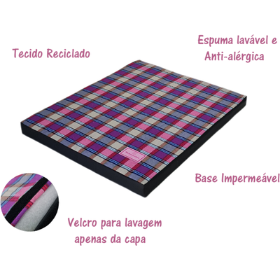 Colchonete Xadrez Rosa