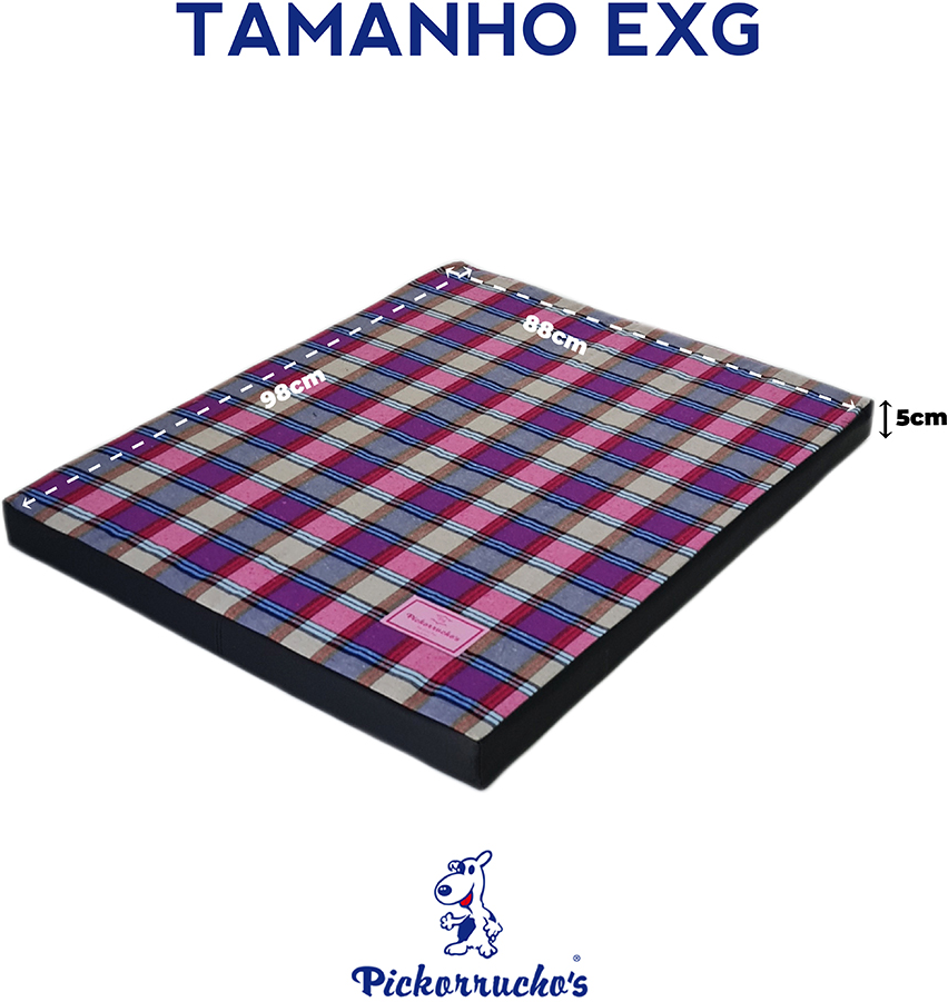 Colchonete Xadrez Rosa - Tam. EXG
