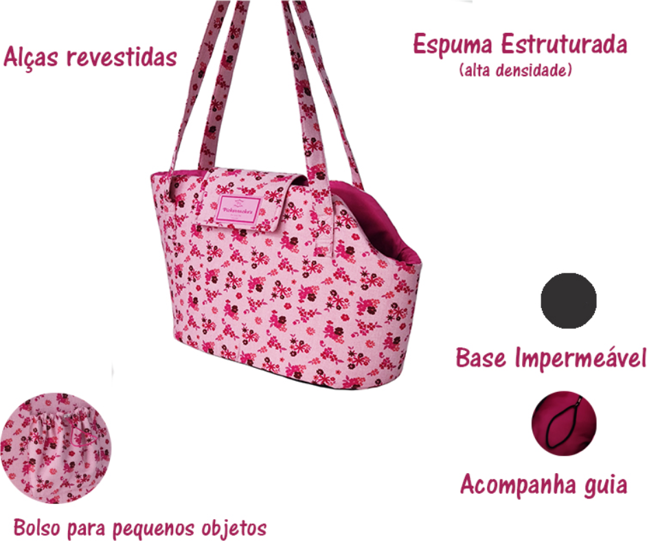Bolsa de Transporte Rosa - Tam. P