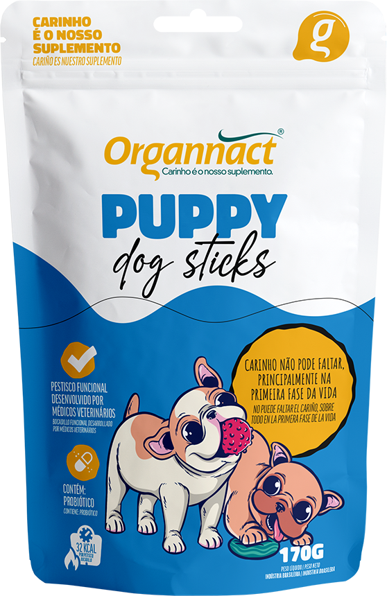 Suplemento Organnact Puppy Dog Sticks para Cães - 170 g