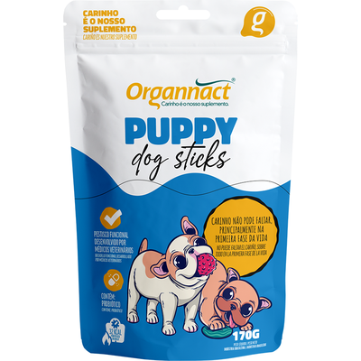Petisco Organnact Puppy Dog Sticks para Cães