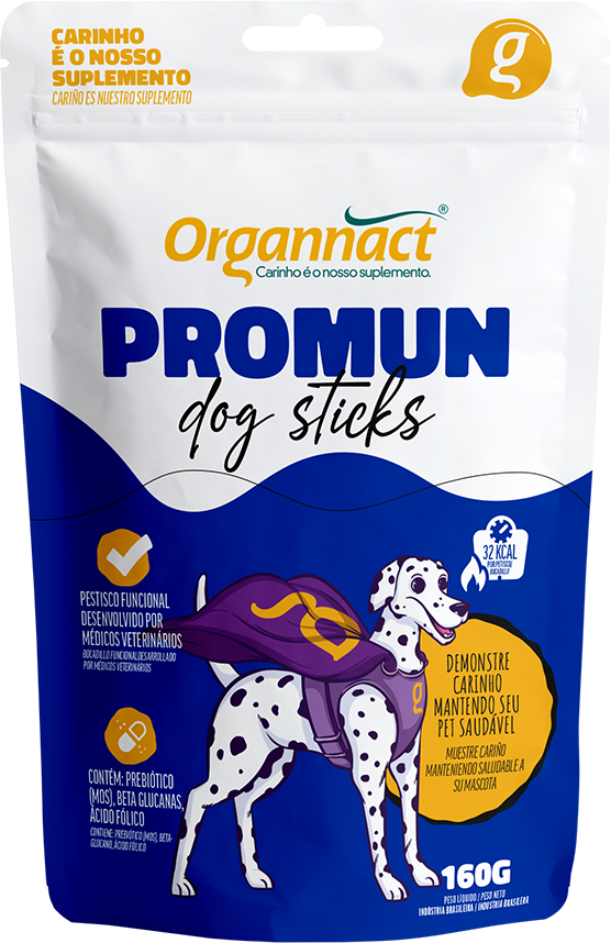 Suplemento Organnact Promun Dog Sticks para Cães - 160 g