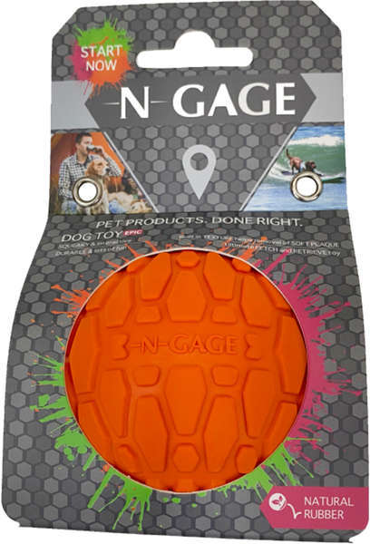 Brinquedo Bola Squeaker Laranja para Cães - Tam. Único