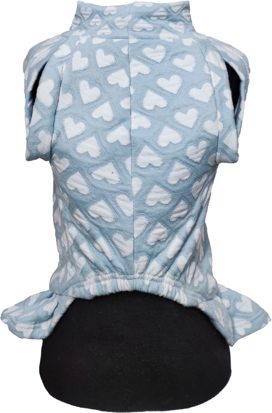 Vestido Coração Azul - Tam. 05