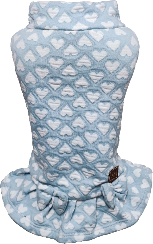 Vestido Coração Azul - Tam. 05