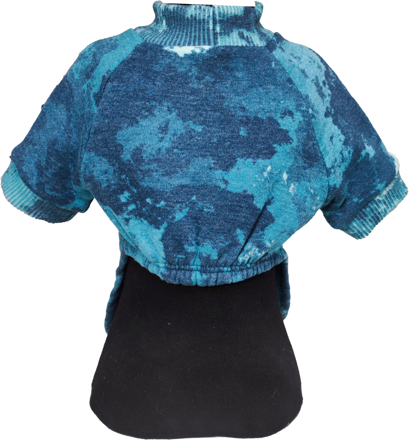 Blusa Moletom Tie Dye Azul - Tam. 07