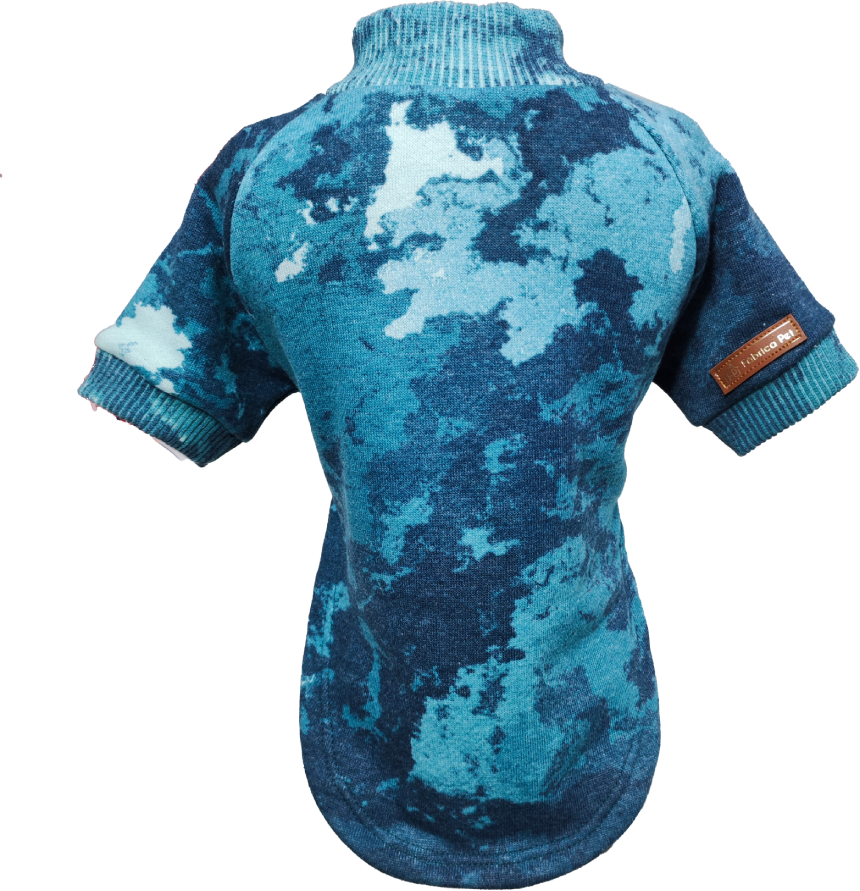 Blusa Moletom Tie Dye Azul - Tam. 07