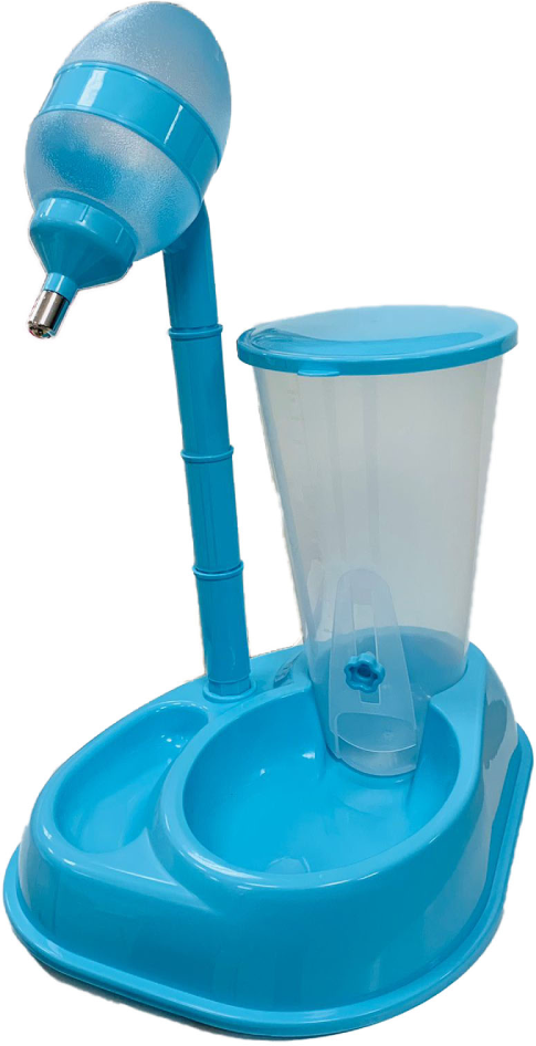 Bebedouro com Comedouro Automático Chalesco Azul para Cães - Tam. P