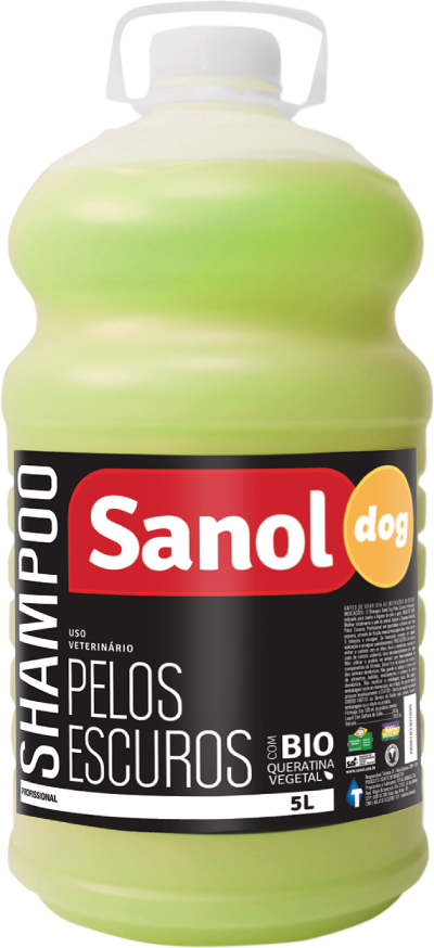 Shampoo Sanol Dog Pelos Escuros para Cães e Gatos - 5 Litros