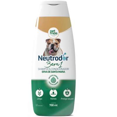 Shampoo e Condicionador Petmais 3 em 1 Neutrodor Erva de Santa Maria para Cães