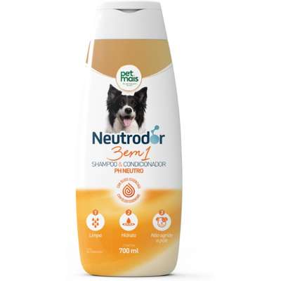 Shampoo e Condicionador Petmais 3 em 1 Neutrodor Neutro para Cães