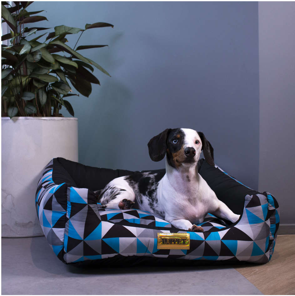 Cama Luppet Quadrada Preto Mosaico - Tam. G