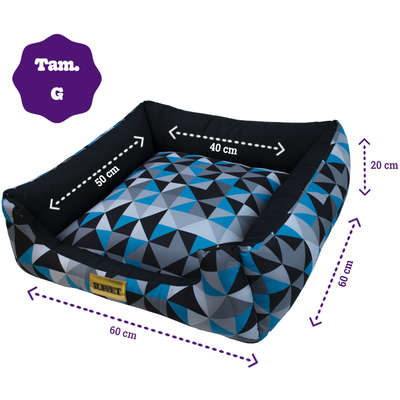 Cama Luppet Quadrada Preto Mosaico_L