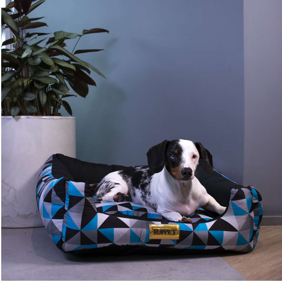 Cama Luppet Quadrada Preto Mosaico - Tam. G