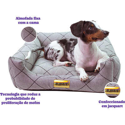 Cama Luppet Quadrada Preto Jacquart_L