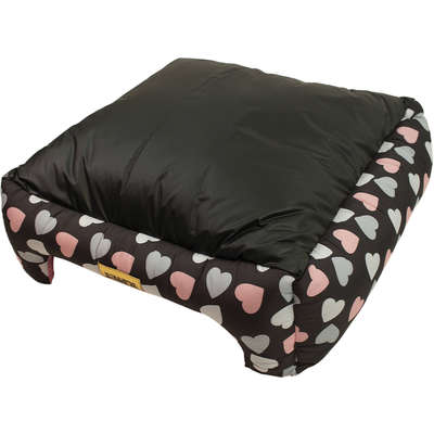 Cama Luppet Quadrada Preto Coração_L