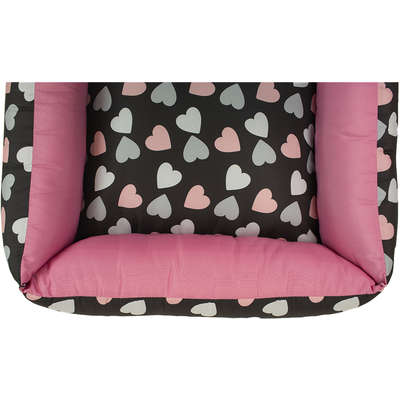 Cama Luppet Quadrada Preto Coração_L