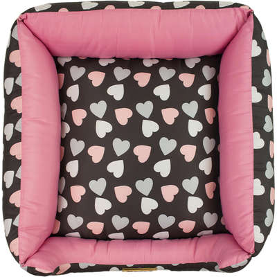 Cama Luppet Quadrada Preto Coração_L
