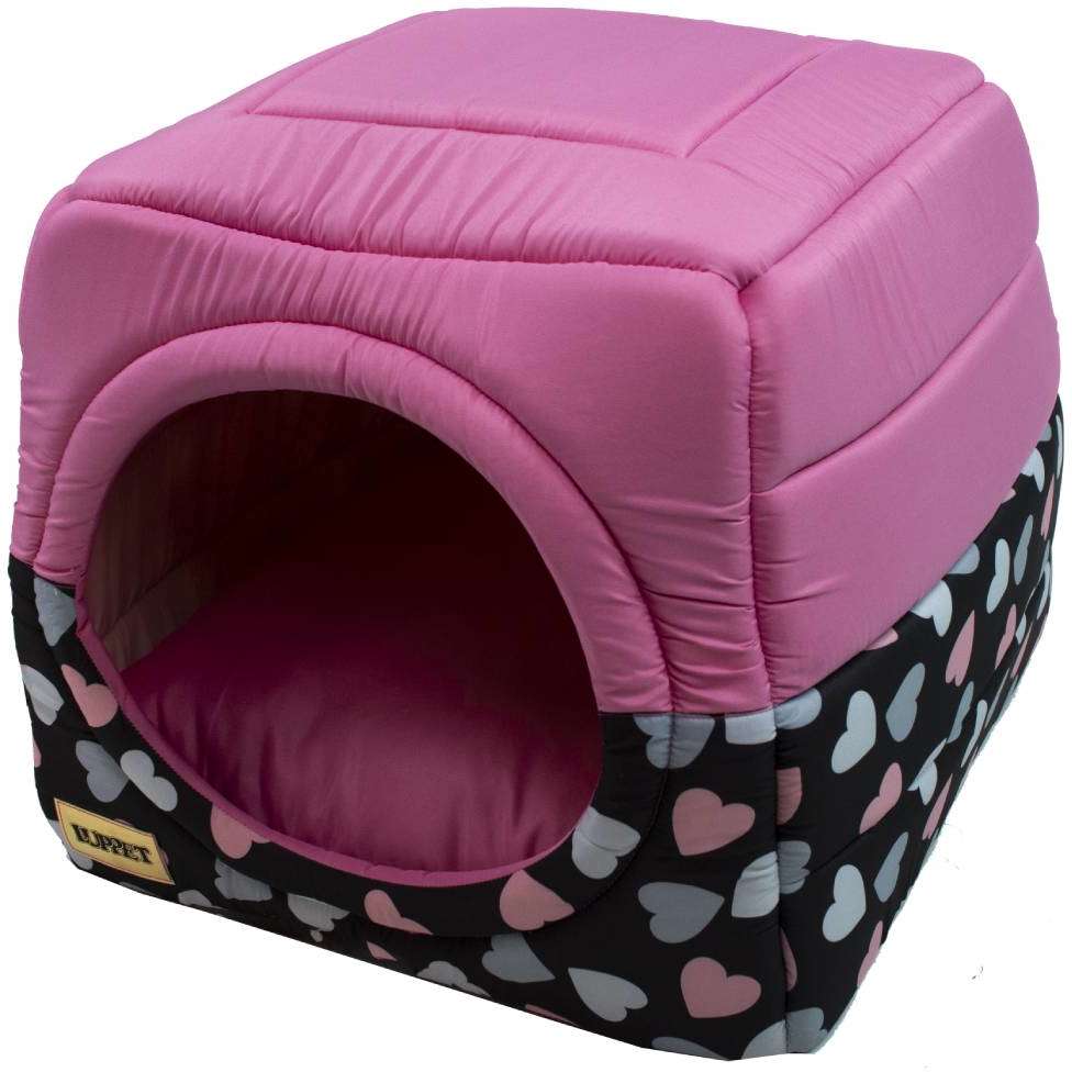 Cama Luppet Iglu 2 em 1 Preto Coração - Tam. G