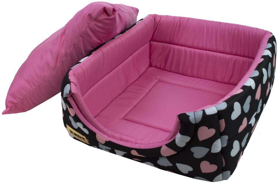 Cama Luppet Iglu 2 em 1 Preto Coração - Tam. G