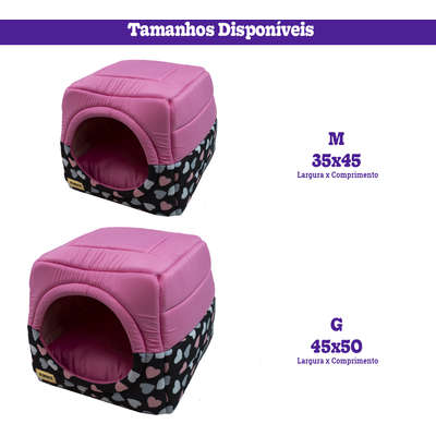 Cama Luppet Iglu 2 em 1 Preto Coração_L