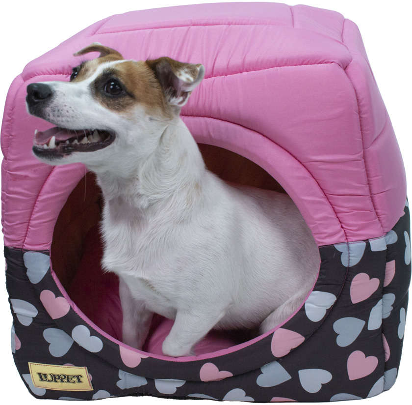 Cama Luppet Iglu 2 em 1 Preto Coração - Tam. G