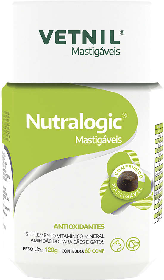 Suplemento Vitamínico Vetnil Nutralogic Mastigáveis para Cães e Gatos - 60 Comprimidos