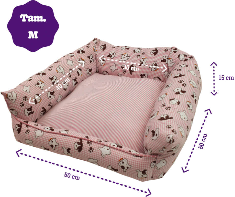 Cama Baby Dog Rosa - Tam. M