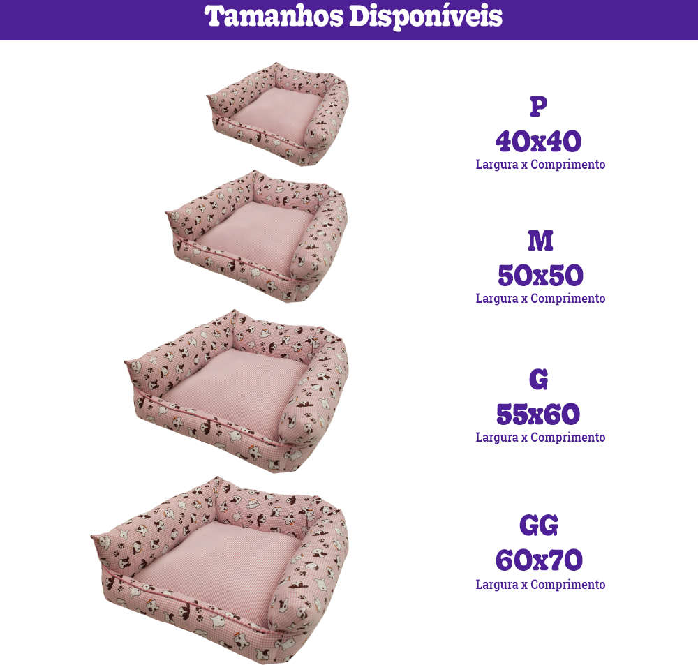 Cama Baby Dog Rosa - Tam. M