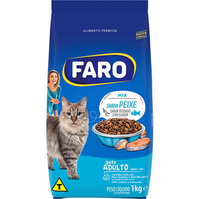 Ração Seca Faro Peixe para Gatos Adultos
