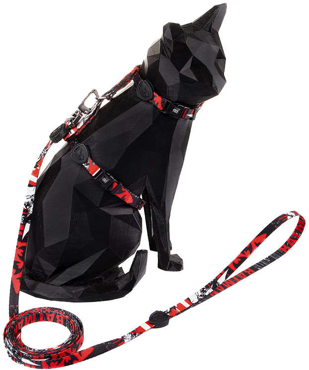 Peitoral com Guia FreeFaro Batman Dark para Gatos - Tam. M