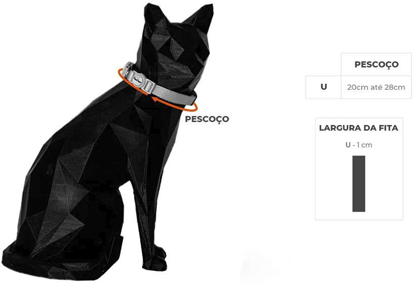Coleira FreeFaro Super Pets para Gatos - Tam. Único